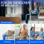 Entlastung beim Aufstehen, Duschen im Sitzen und Unterstützung in der Pflege.
